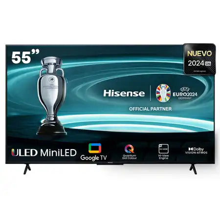 Televisor Hisense U6 Mini LED 55 4K Smart Google TV WiFi/HDMI/USB 3840 2160 RGB