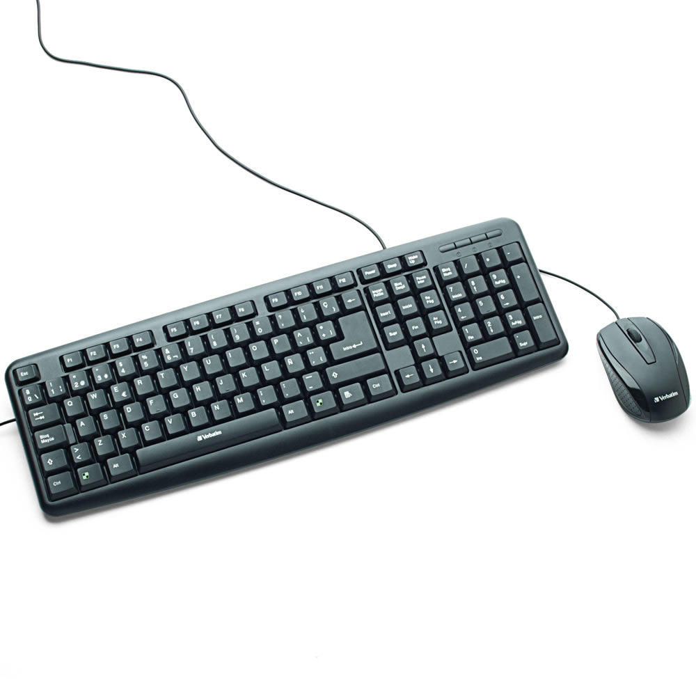 Teclado y Mouse VERBATIM USB - Negro