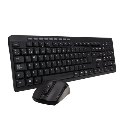 Teclado y Mouse Vorago KM-304 Inalámbrico Multimedia USB Color Negro