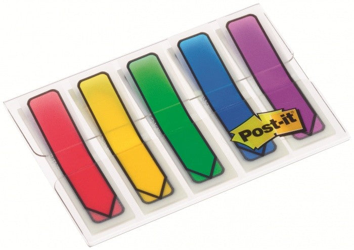 Banderitas 3M Post-it 684-ARR1 Flecha Colores Primarios 0.47x1.7" 5 Blocks con 20 Banderitas C/Block