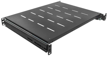 CHAROLA AJUSTABLE RACK O GABINETE 19IN 1U 80CM A 100CM 35KG