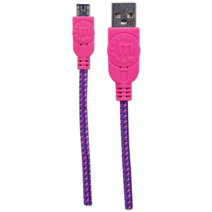 Cable Manhattan Micro-B USB Alta Velocidad 1m Color Rosa-Morado