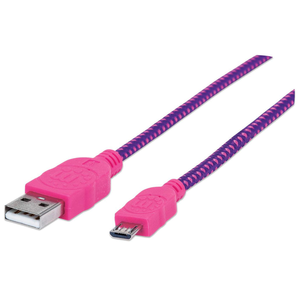 Cable Manhattan Micro-B USB Alta Velocidad 1m Color Rosa-Morado