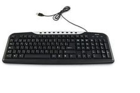 Teclado VERBATIM Multimedia Alámbrico USB - Negro