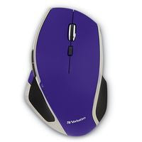 Mouse VERBATIM Inalámbrico Ergonómico de 8 botones Blue LED Control DPI . Morado