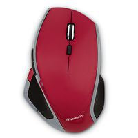 Mouse VERBATIM Inalámbrico Ergonómico de 8 botones Blue LED Control DPI . Rojo