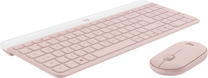 Teclado y Mouse Logitech MK470 Inalámbrico Nano Receptor USB Color Rosa