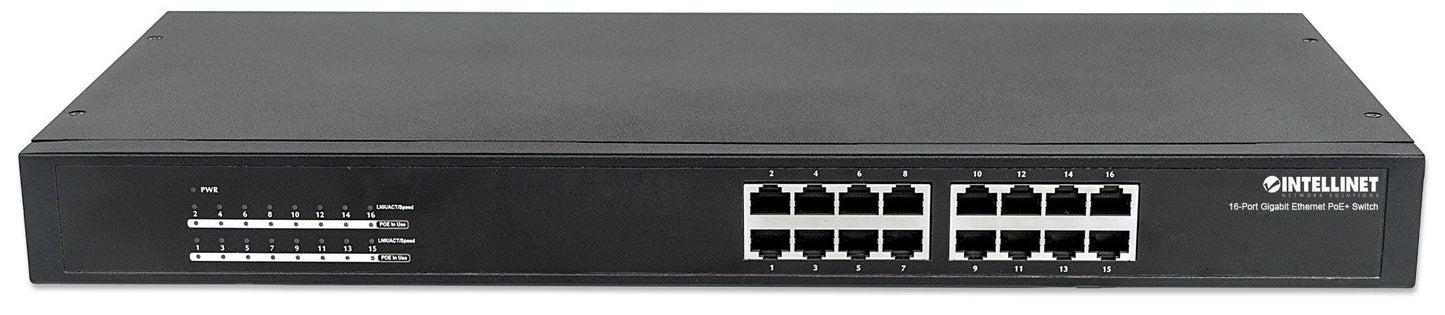 PoE Switch Intellinet GB 16 ptos 19" 30W pto 220W