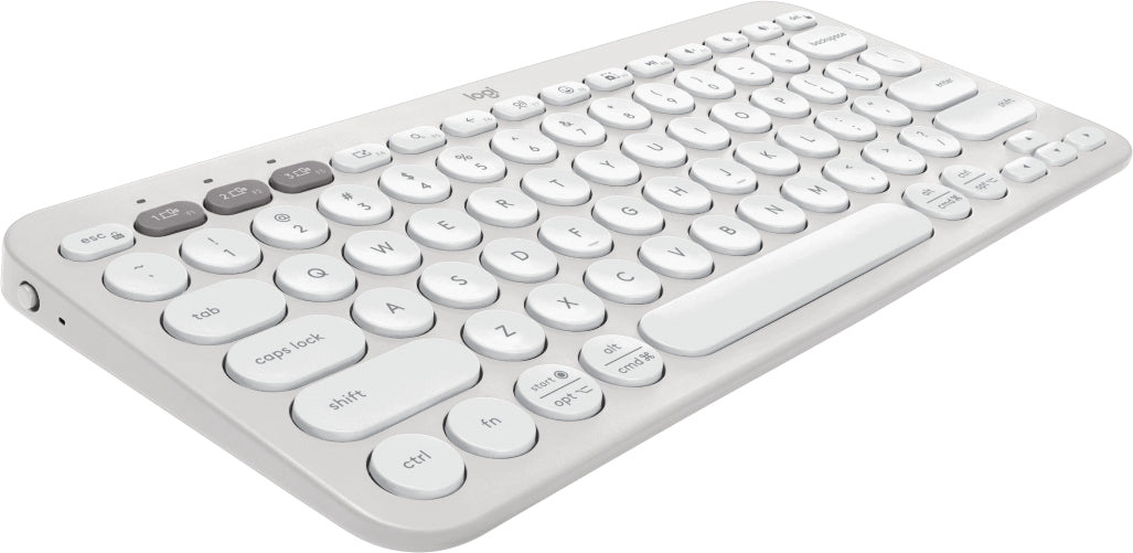 Logitech Pebble Keys 2 K380s teclado Universal RF inalámbrico + bluetooth QWERTY Español Blanco