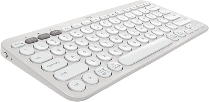 Logitech Pebble Keys 2 K380s teclado Universal RF inalámbrico + bluetooth QWERTY Español Blanco