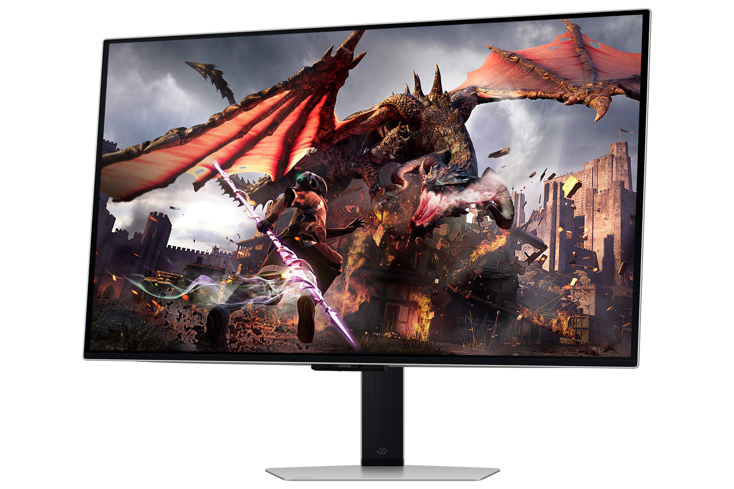 Monitor Gamer Samsung 32 in Odyssey 4K 3840 x 2160 240HZ PLANO PLATA RGB 0.03MS GAMING HUB G8