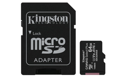 MICRO SDXC MEMORIA KINGSTON 64GB CANVAS SELECT PLUS 100R A1 C10