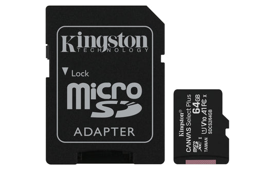 MICRO SDXC MEMORIA KINGSTON 64GB CANVAS SELECT PLUS 100R A1 C10