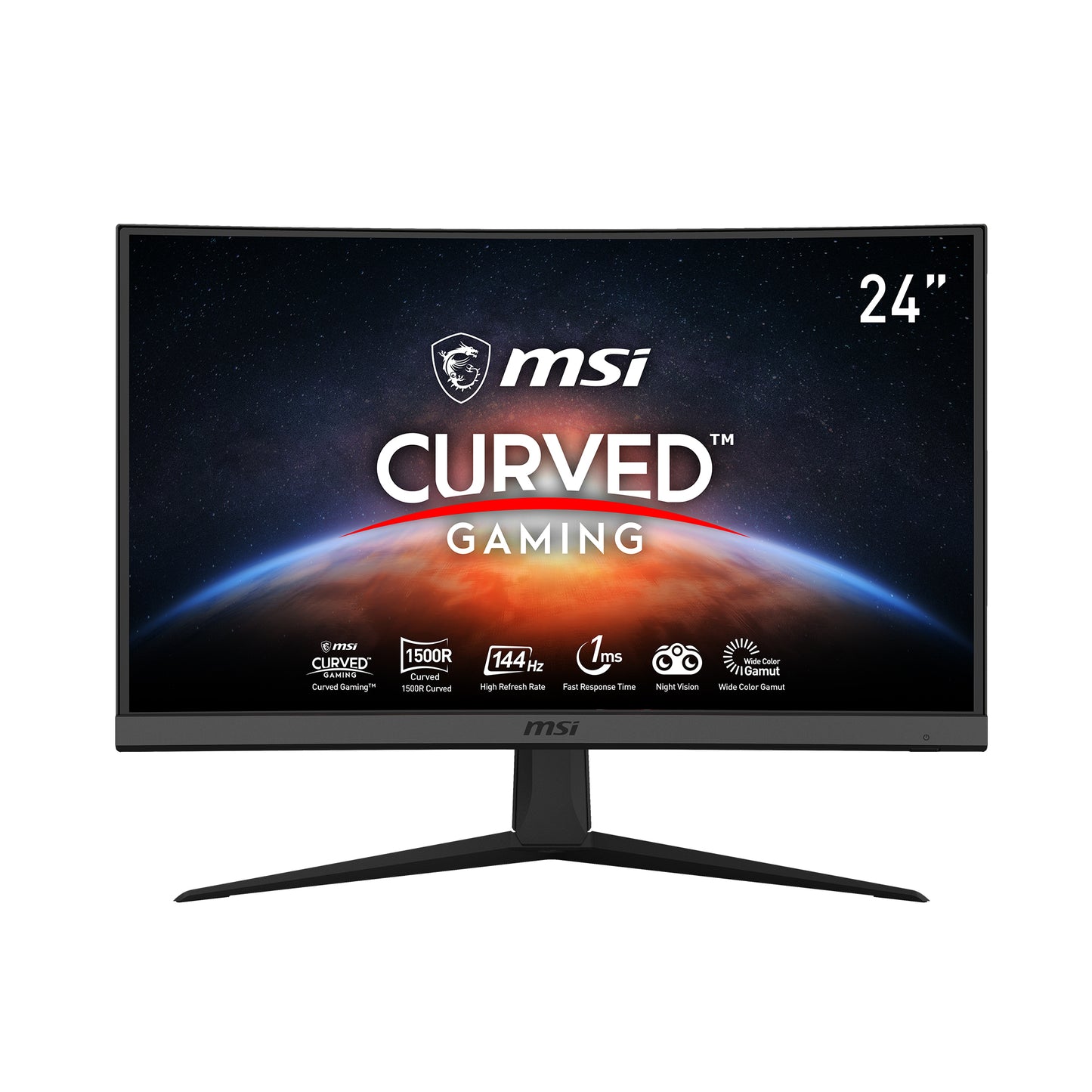 Monitor MSI Curvo Gaming G2422C 24" FHD Resolución 1920x1080 HDMI/DP Color Negro