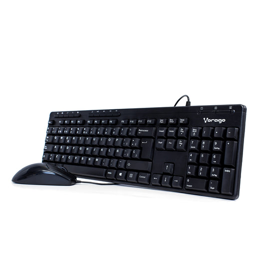 KIT VORAGO KM-105 TECLADO Y MOUSE ALAMBRICO MULTIMEDIA USB