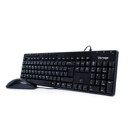 KIT VORAGO KM-104 TECLADO Y MOU SE ALAMBRICO MULTIMEDIA USB