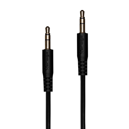 CABLE AUXILIAR AUDIO VORAGO CAB-A01B 3.5MM A 3.5 MM NEGRO