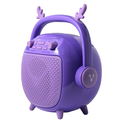 BOCINA VORAGO BSP-205 BLUETOOTH MSD / USB / 3.5MM MICROFONO CON MODOS DE VOZ COLOR PURPURA