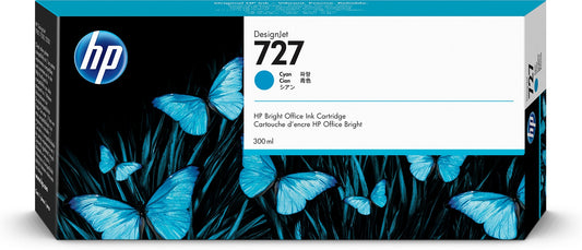 HP 727 CYAN 300ML TINTA AMPLIO FORMATO F9J76A