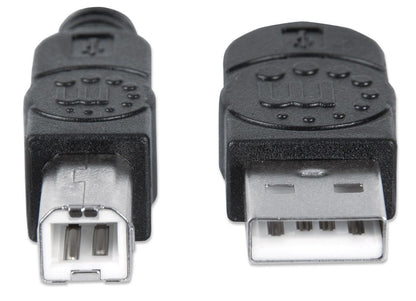 Cable Manhattan USB V2.0 A-B  0.9M Negro