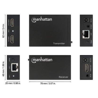 KIT EXTENSOR VIDEO HDMI HASTA 50M 1080P VIA RJ45 UTP CAT6