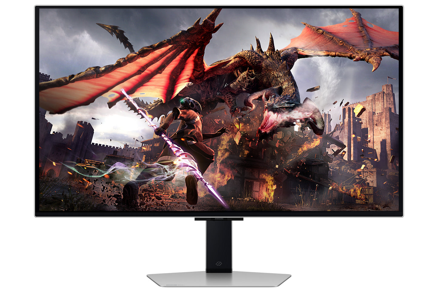 Monitor Gamer Samsung 32 in Odyssey 4K 3840 x 2160 240HZ PLANO PLATA RGB 0.03MS GAMING HUB G8