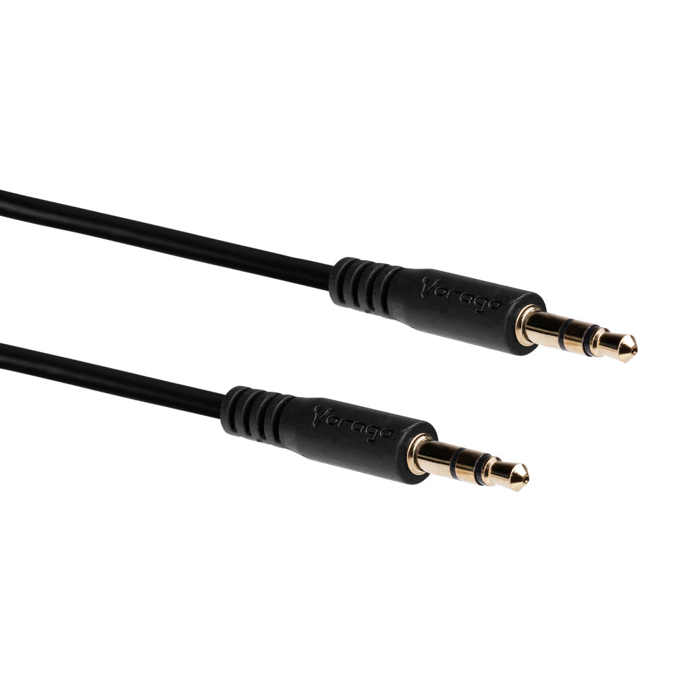 CABLE AUXILIAR AUDIO VORAGO CAB-A01B 3.5MM A 3.5 MM NEGRO