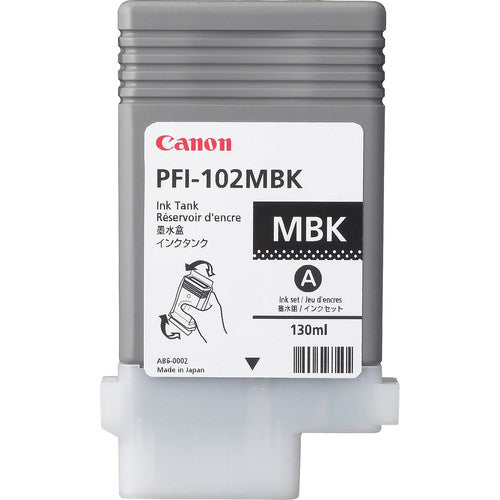 CARTUCHO INKJET PFI-102 MBK NEGRO MATTE 130ML PARA PLOTTER IP