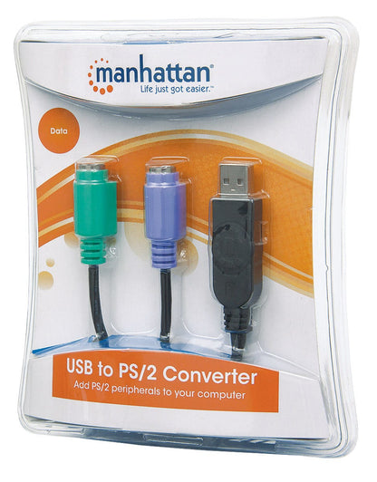 ADAPTADOR CONVERTIDOR USB A PS2 PS/2 2 PUERTOS TECLADO Y MOUSE