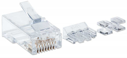 PLUG MODULAR RJ45 UTP CAT6A MULTIFILAR 80PZS CONTACTO CHAPA ORO