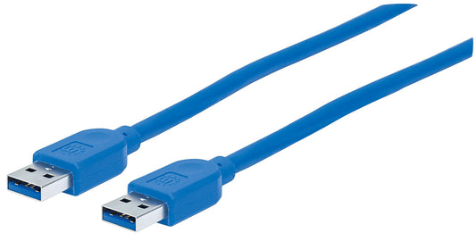 Cable USB MANHATTAN V3.2 A-A  1.8M Azul 5 Gbps