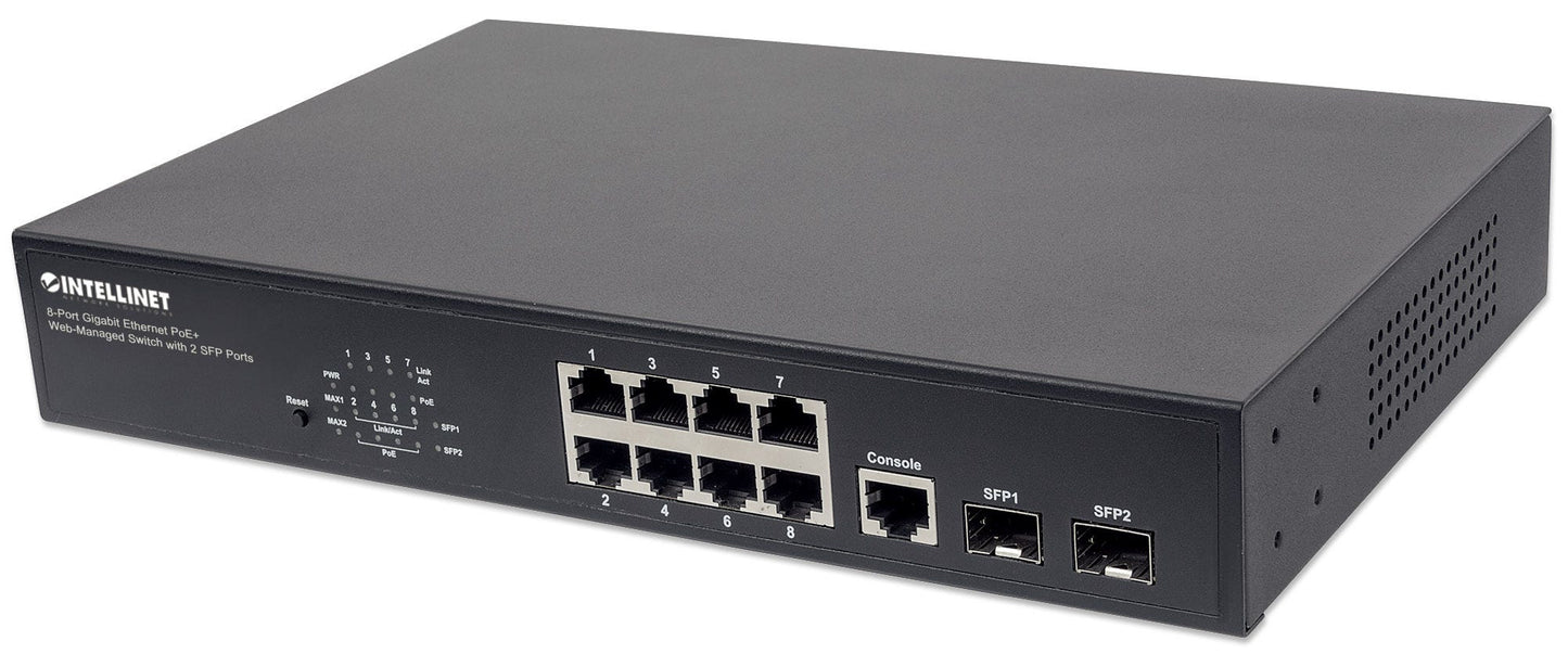 PoE Switch Intellinet WebAdmin GB  8 ptos 30W pto 14