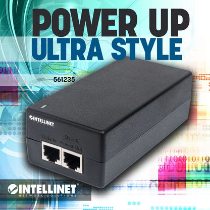 Inyector Intellinet Ultra PoE Gigabit 60W Negro