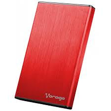 Enclosure Gabinete Vorago HDD-201 para SSD/HDD 2.5" SATA USB 3.0 Color Rojo