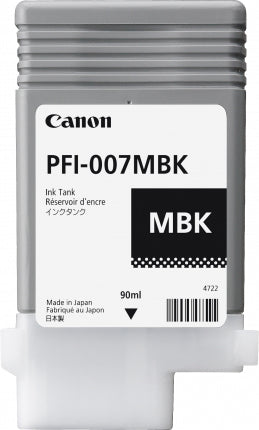 CARTUCHO INKJET PFI-007 MBK MATTE NEGRO 90ML P PLOTTER IPF670