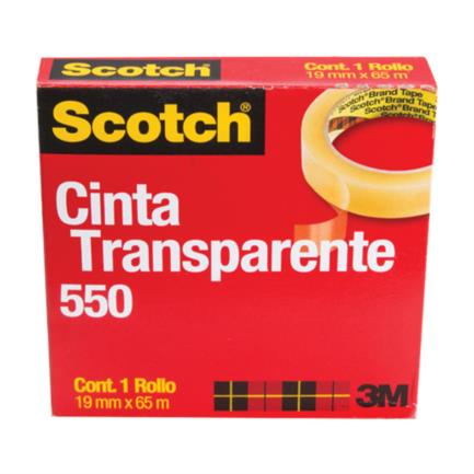 Cinta 3M 550 19X65 Transparente Adhesiva