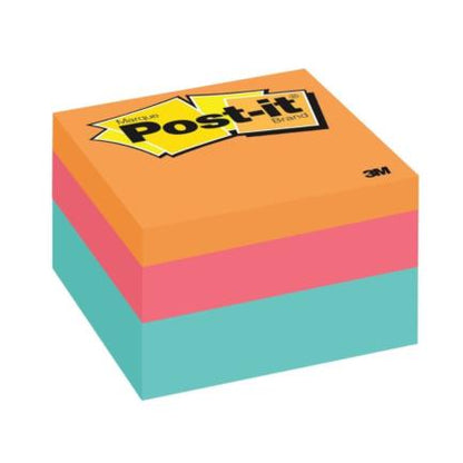 Notas Adhesivas 3M Post-It 2018 3x3 Cubo Color Pastel 400 Hojas