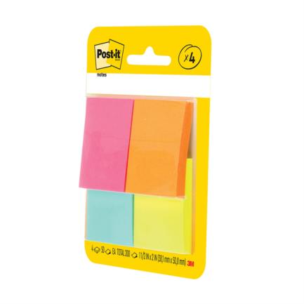 Mini Notas 3M Post-It Neon 34.9mmX47.6mm 1 Block C/200 Hjs