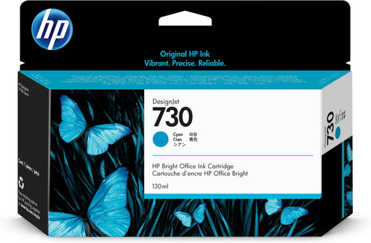 HP 730 CYAN 130ML TINTA AMPLIO FORMATO P2V62A