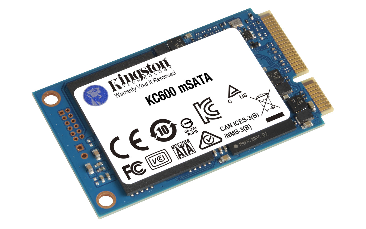 Unidad de Estado Sólido SSD Kingston KC600 512GB MSATA3 NAND 3D TLC