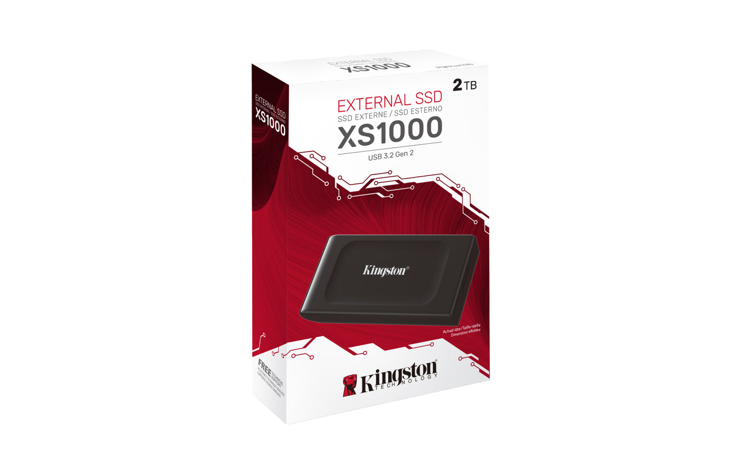 SSD ESTADO SOLIDO KINGSTON PORTATIL 2TB XS1000 USB 3.2 GEN 2