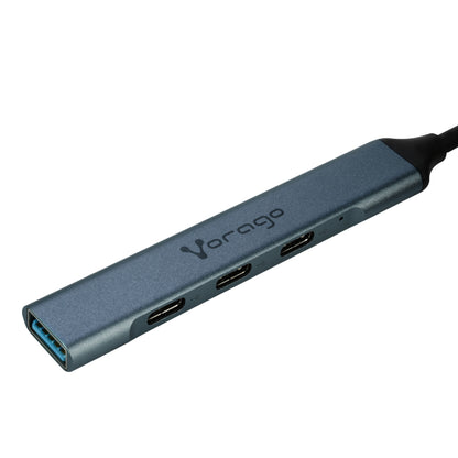 CONCENTRADOR HUB VORAGO HU-205 SLIM 3 TIPO C + 1 USB 3.0 ADAPTADOR