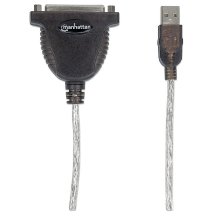 Convertidor Manhattan para Impresora USB-A a Paralelo DB25 Color Plata