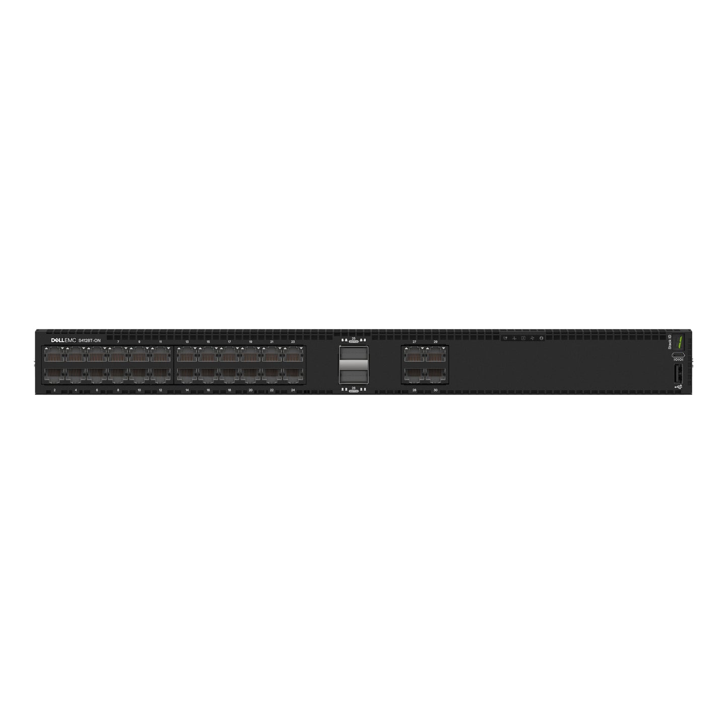 PowerSwitch Dell S4128T-ON 1U 28 x 10Gbase-T 2 x QSFP28 IO to PSU 2 PSU OS10