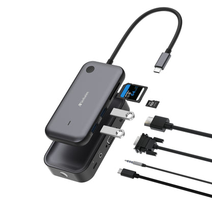 Adaptador Verbatim Inalámbrico USB-C con Lector de Tarjetas QCast Mirror WDA-01