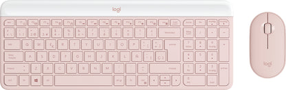 Teclado y Mouse Logitech MK470 Inalámbrico Nano Receptor USB Color Rosa