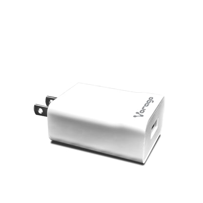 Cargador Vorago AU-302 Pared Carga Rápida 2.4A USB Color Blanco