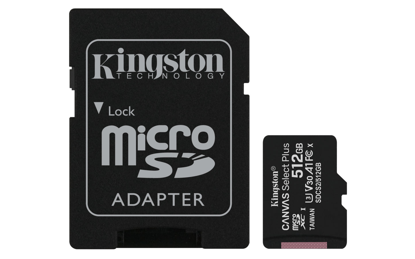 Tarjeta MicroSD Kingston Canvas Select Plus 512 GB 100R A1 C10 Card C/Adaptador