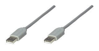 Cable Manhattan USB A-A 1.8m Color Gris