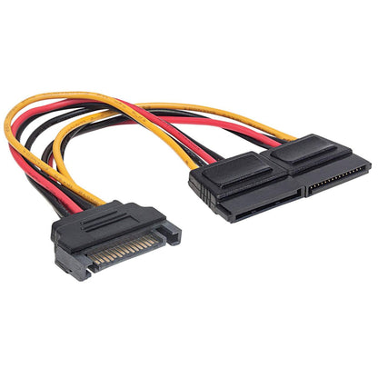 CABLE ALIMENTACION DIVISOR Y SATA 0.15M X2 1 MACHO A 2 HEMBRA